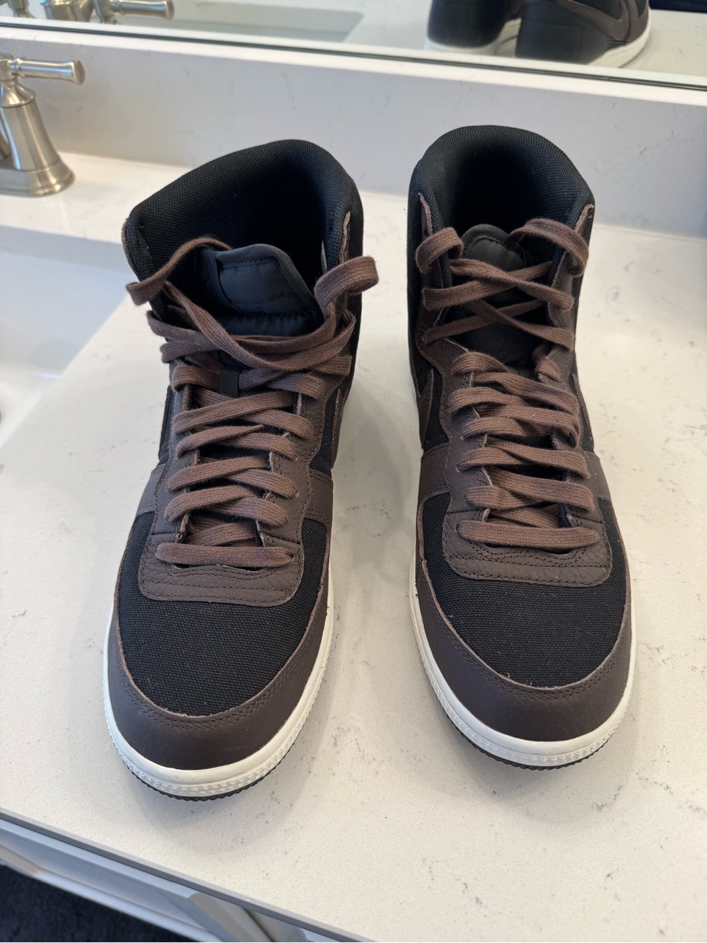 Nike Men's Terminator High-Top Sneakers in Brown
